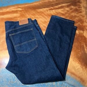 Filson Muleskinner Straight Leg Jeans Raw Indigo 13 Oz Denim 40x34 USA Made